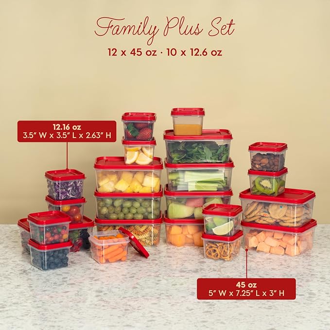 IRIS USA 44 PC Plastic Food Storage Containers - Image 2