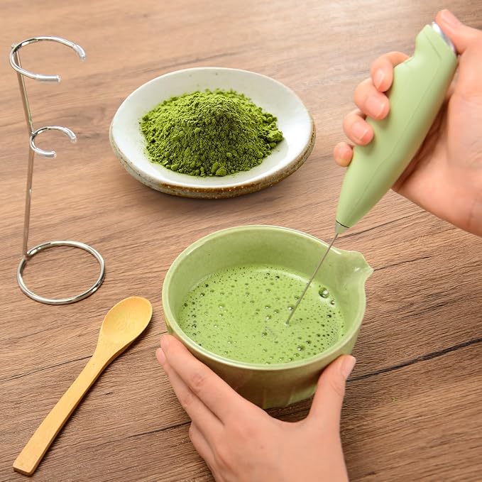 Electric Matcha Whisk Set 4 PCS Matcha Making Kit Powder Mixer Electric Milk - Image 4