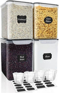 Large Food Storage Containers 5.2L, MCIRCO 4 Pieces Plastic Airtight Food by MMCIRCO