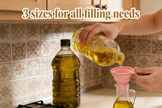 6pcs Kitchen Funnels for Filling Bottles, Small/Medium/Large Food Grade - Image 3