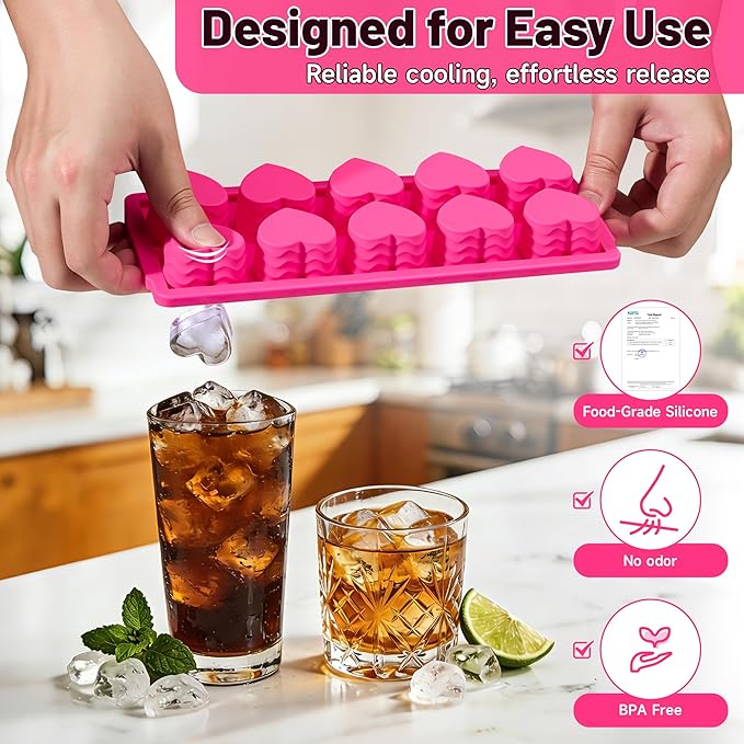 Ice Cube Tray with Lid – 3 Pack 2 Tbsp Ice Trays - Image 2