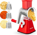 Nutrichef 3 in 1 Cheese Grater & Shredder | Strong Suction Base, Rotary Handle by NutriChef%E2%84%A2Kitchen