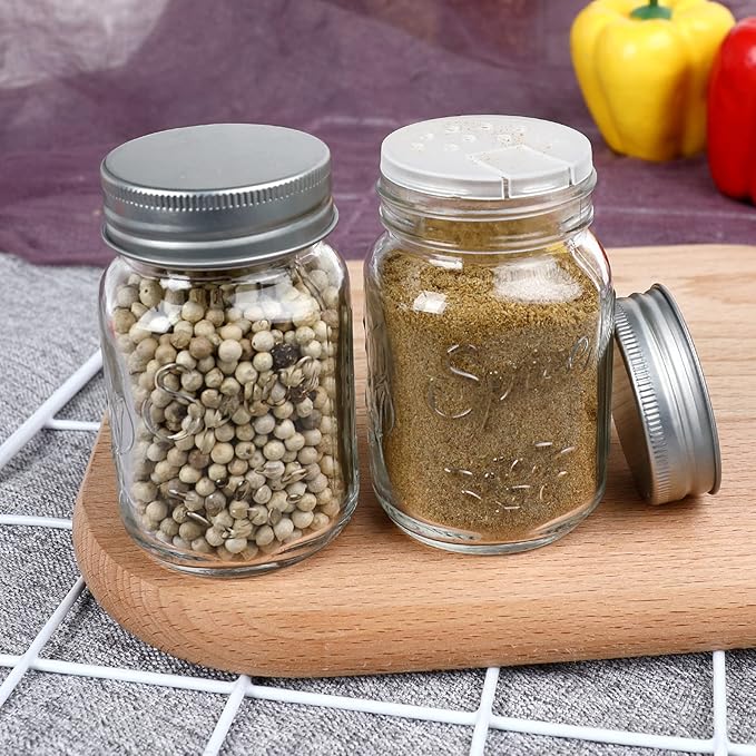 30 Pack 4oz Glass Mason Spice Jars Bottles, Empty Round Containers - Image 7