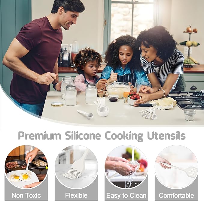 E-far Silicone Cooking Utensils Set, 25 Piece Kitchen Utensils - Image 5