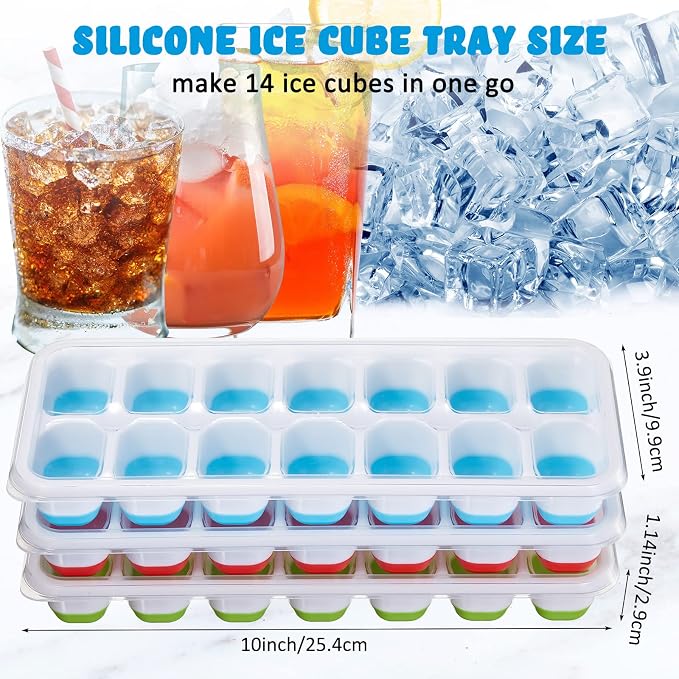 Honeydak 10 Pack 10 Pack Ice Cube Trays - Image 2