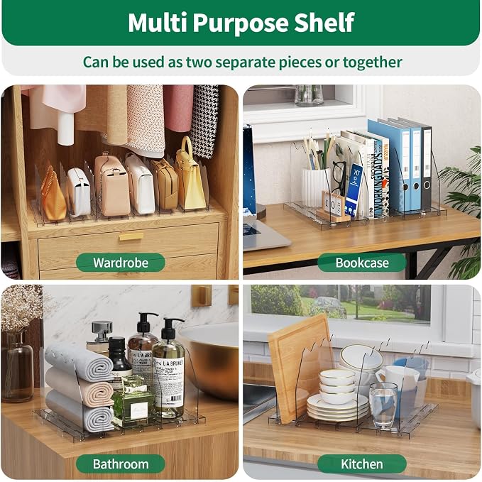 SPACEKEEPER Adjustable Shelf Divider - Image 3