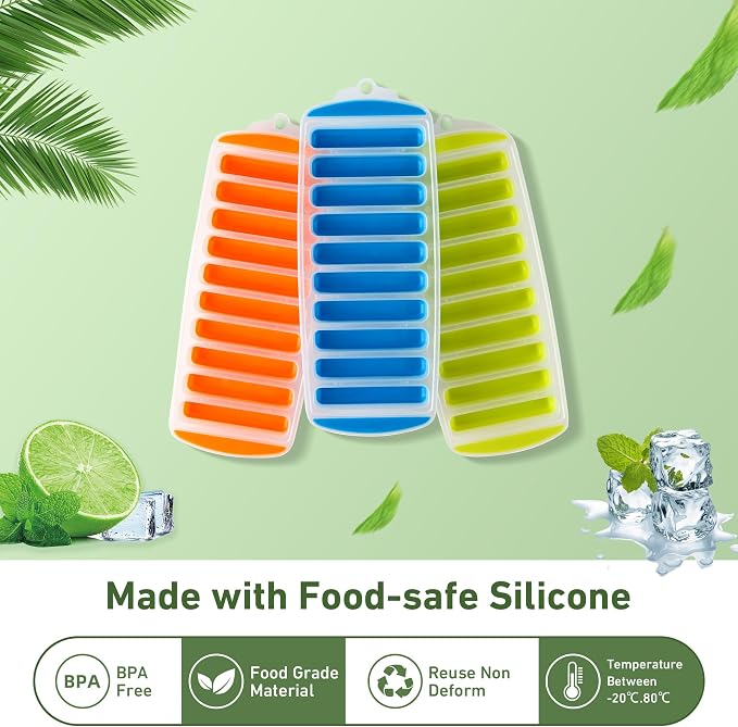 Lily's Home Silicone Narrow Ice Stick Cube Trays - Image 3