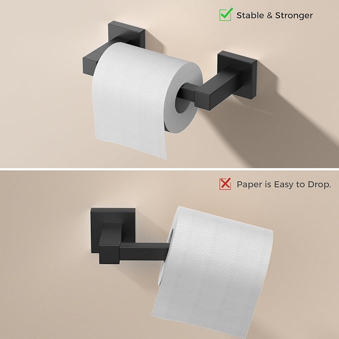 FORIOUS Toilet Paper Holder Wall Mount and Hand Towel Ring Set, SUS 304 - Image 5