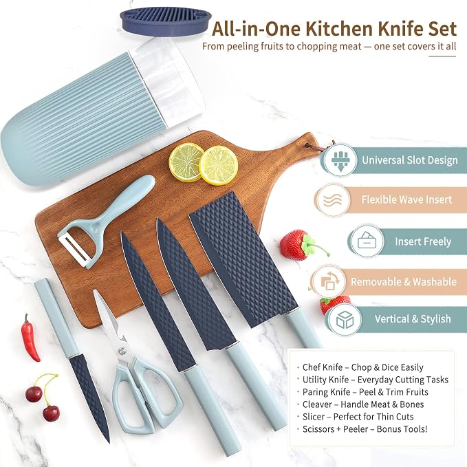 Knife Set, 7-Piece Kitchen Knife Set - Image 2