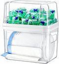 iCASA Trash Bag Dispenser Dishwasher Pod Organizer, 3 in 1 Grocery Garbage Bags by iCASA