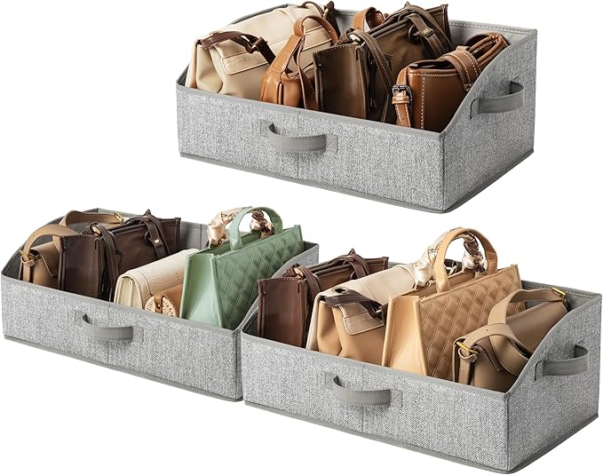 GRANNY SAYS Purse Organizer for Closet, Trapezoid Storage Bins, Closet Shelf by GRANNYSAYS