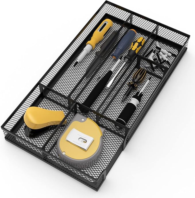 Desk Drawer Organizer, Metal Mesh Dividers Organizer - Image 5