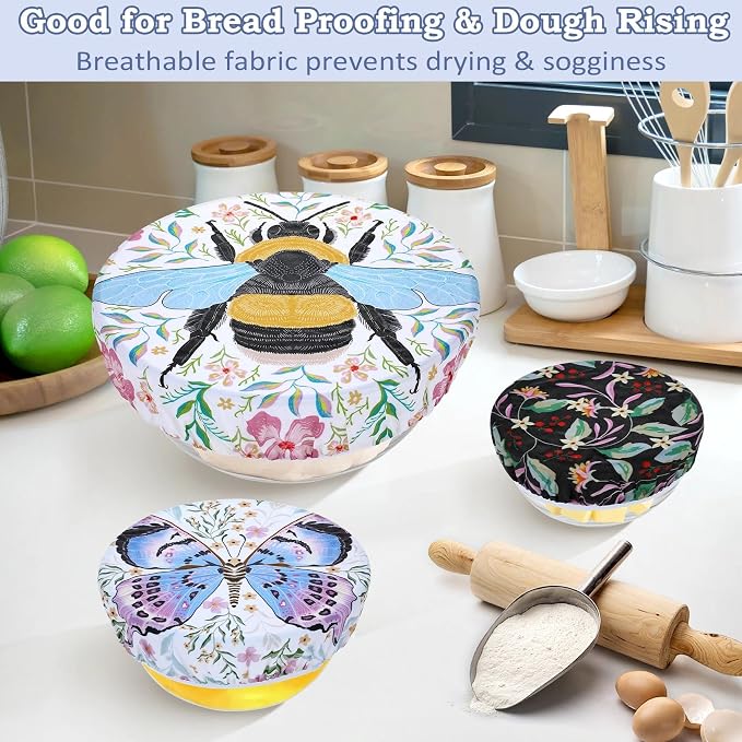 5-Size Reusable Beeswax Bowl Covers - Image 4