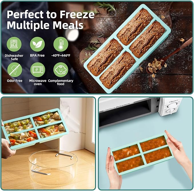 Silicone Freezer Tray for Sauce Cube: FDDAI Super Prep Freezing Tray for Souped - Image 5