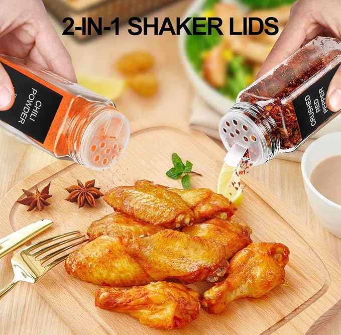 AISIPRIN 24 Pcs Glass Spice Jars - Image 3
