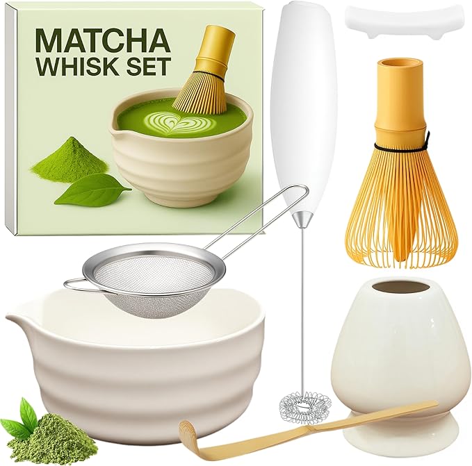 Matcha Whisk Set with Matcha Bowl by Unknown