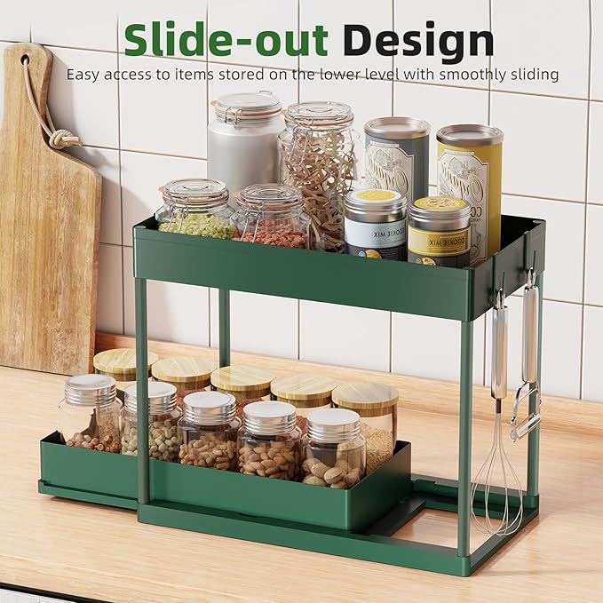 Simple Trending Under Sink Organizer 2 Pack, Sink Pull-Out Sliding Storage - Image 4