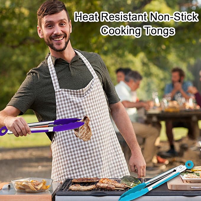 7 Pack Kitchen Tongs, Cooking Tongs - Image 6