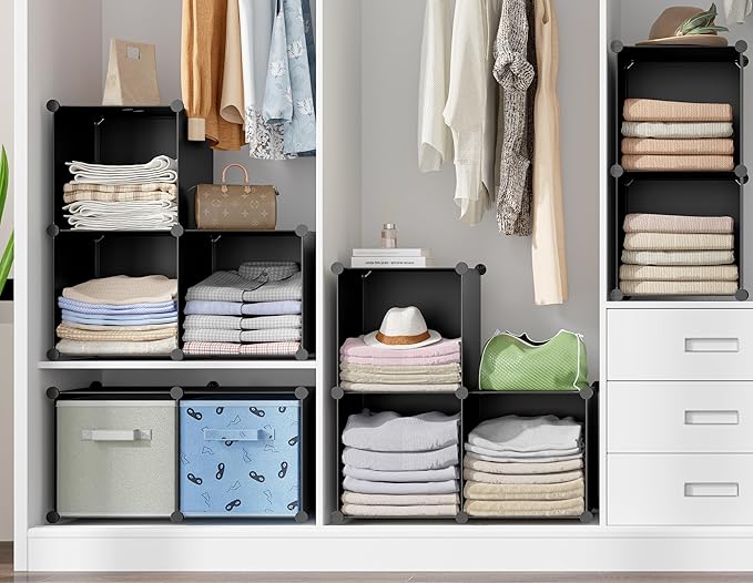 6-Cube Storage Organizer, Closet Organizer Storage Cabinet Shelf Bookcase - Image 6
