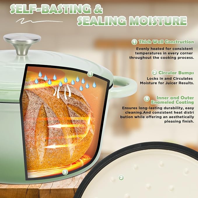 Enameled Cast Iron Dutch Oven Pot - Image 4