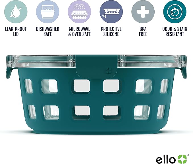 Ello Duraglass Meal Prep Container- Glass Food Storage Container - Image 3