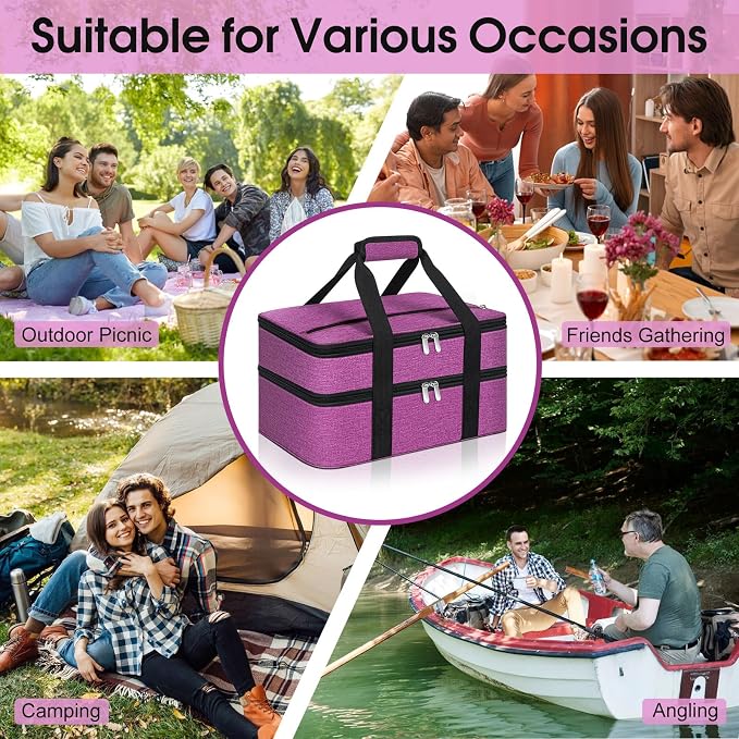 Double Insulated Casserole Carrier, Portable Casserole Carrier - Image 5