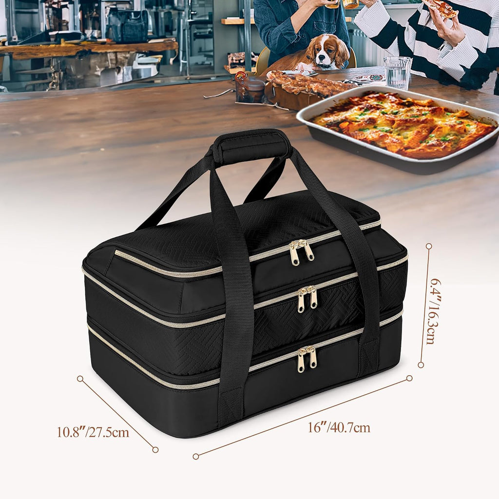 Insulated Casserole Carrier for Hot or Cold Food,Lasagna Lugger Tote