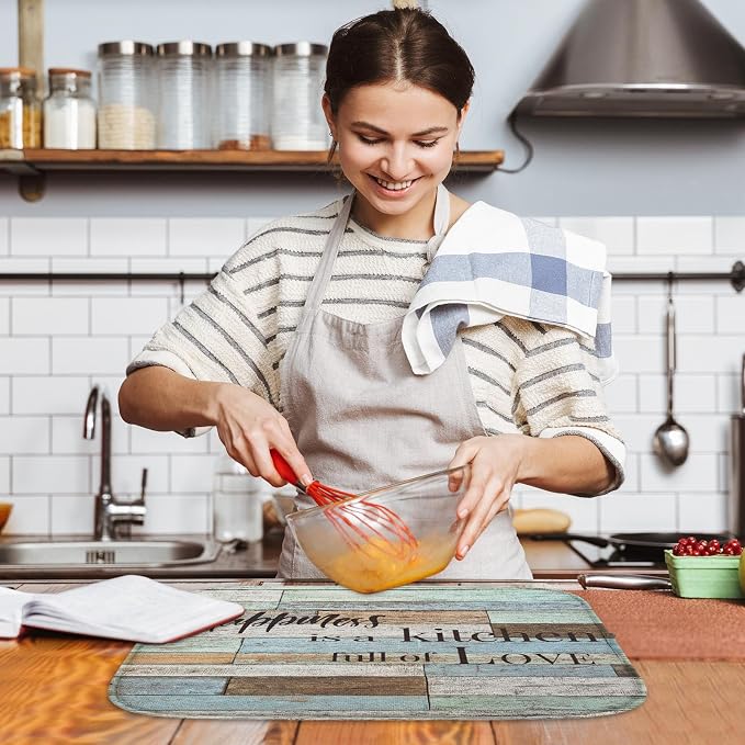 Sanwarm Absorbent Dish Drying Mat, Happiness Is A Kitchen Full of Love - Image 6