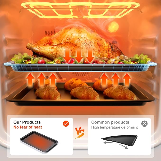HONGBAKE XL Large Baking Sheet Set-19x13.25 in, Large Cookie Sheet Pan - Image 2