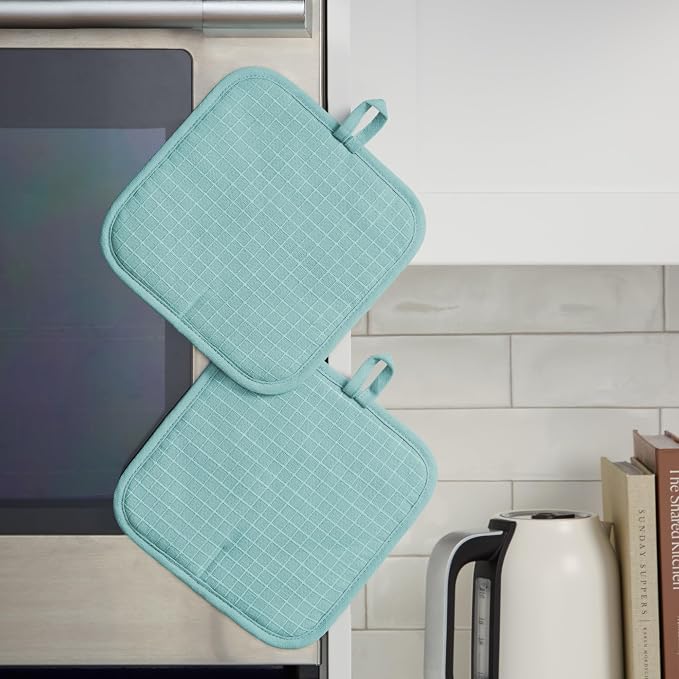 KITCHENAID Gourmet Series Gridlines Pot Holders 2-Pack Set, Heat Resistant up - Image 5