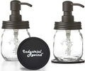 Black 12oz Mason Jar Soap and/or Lotion Dispensers by Industrial+Rewind
