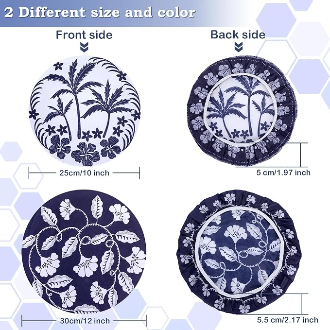 2 Large Reusable Beeswax Bowl Covers - Image 3