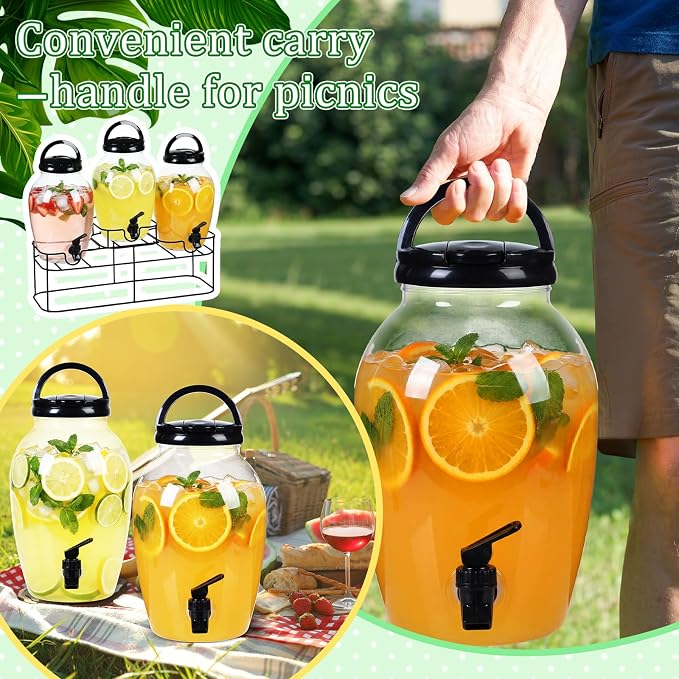 Tanlade 3 Pcs Plastic Drink Dispenser - Image 5