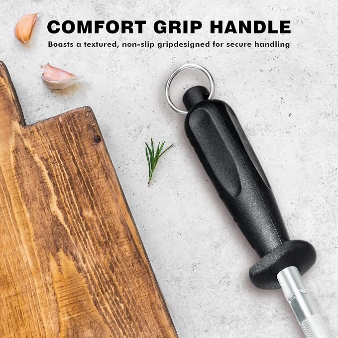 Knife Sharpener Rod, Kitchen Knives Sharpener Carbon Steel Professional Knife - Image 3