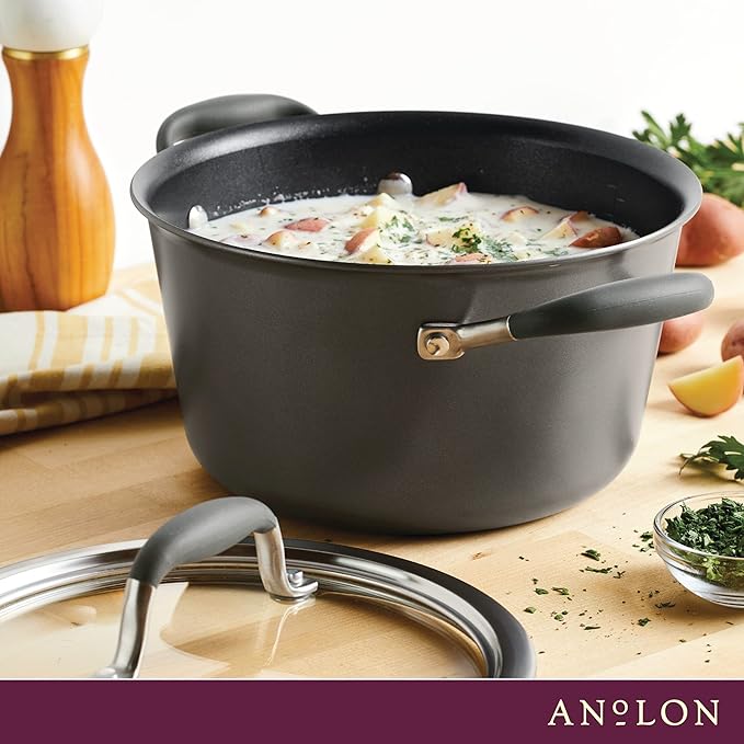 Anolon Advanced Home Hard-Anodized Nonstick Tapered Sauce Pan/Saucepot - Image 8