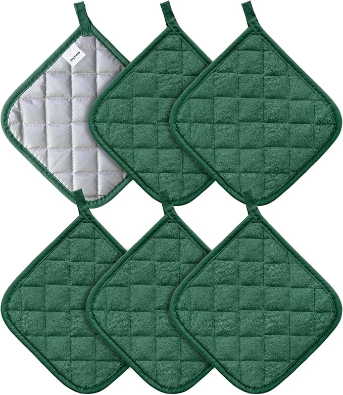 Joyhalo 6 Pack Pot Holders for Kitchen, Cotton Oven Holder by Joyhalo