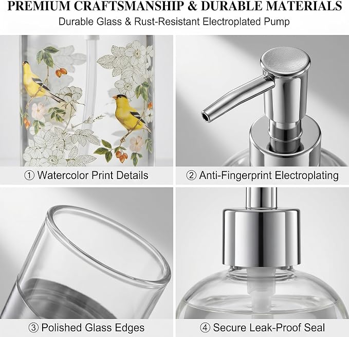 Topadorn 17oz Glass Soap Dispenser - Image 4
