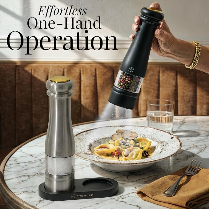 Electric Salt and Pepper Grinder Set - Image 2