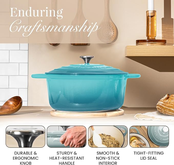 Nuovva Enamelled Cast Iron Dutch Oven Pot - Image 6