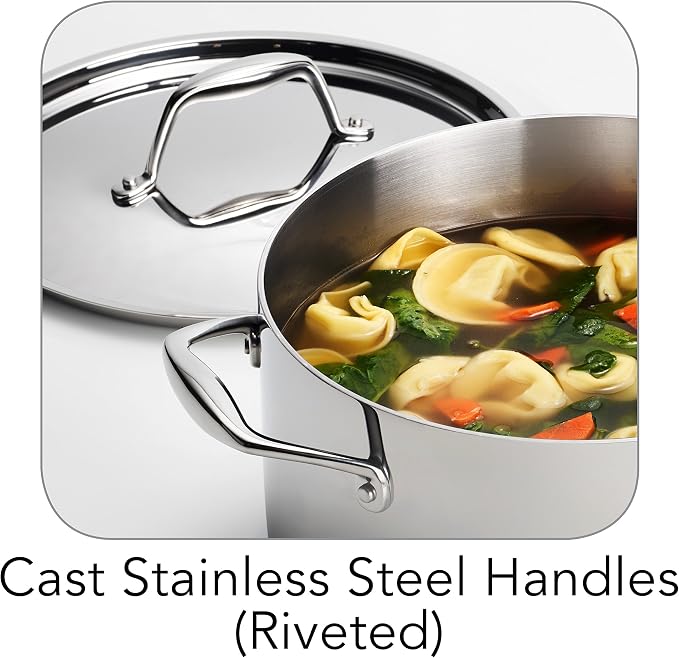 Tramontina Signature Tri-Ply Clad Stainless Steel 6-Quart Sauce Pot - Image 6