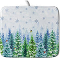 Winter Dish Drying Mat Forest Kitchen Mat by Giwawa