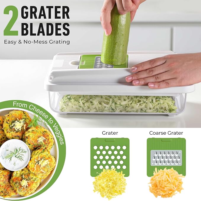 Mueller Vegetable Chopper, Mandoline Slicer, Food Veggie Chopper, Cheese Grater - Image 6