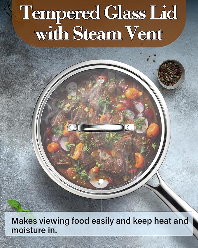Cook N Home Stainless Steel Sauce Pan - Image 6