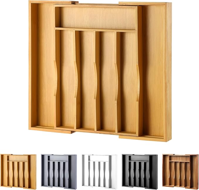 Expandable Bamboo Kitchen Drawer Organizer by oridom