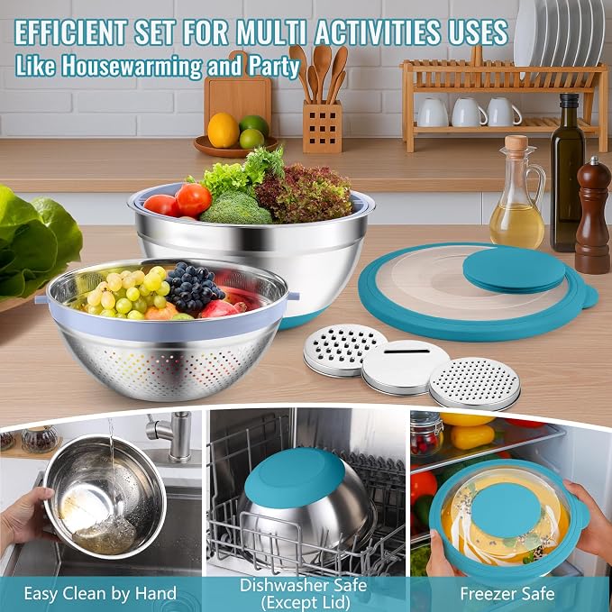 P&P CHEF 4-In-1 Stainless Steel Colander - Image 6
