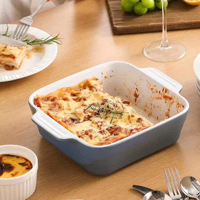 DOWAN 8x8 Baking dish, Square Baking Pan, Ceramic Casserole Dishes - Image 6