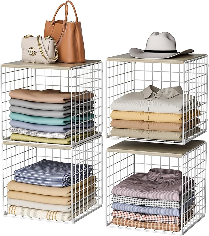 4 Pack Closet Organizers and Storage by Hencawima