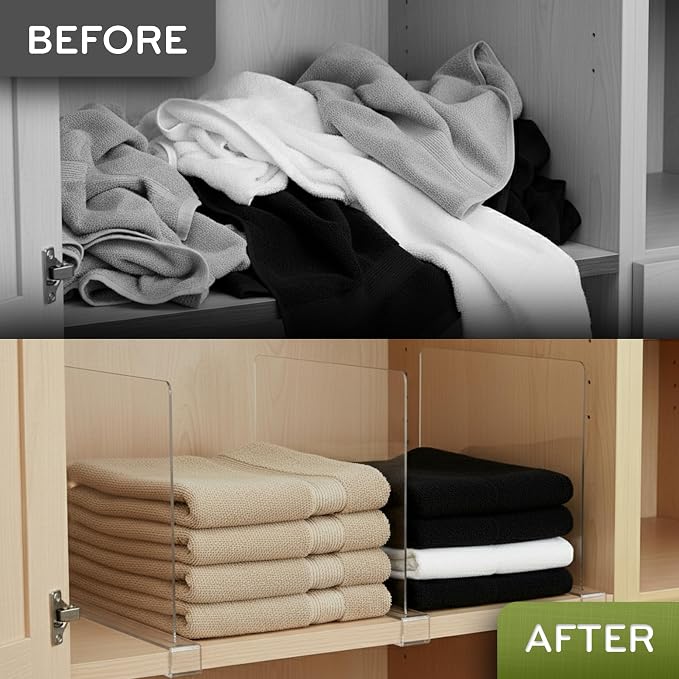 Acrylic Shelf Dividers for Closet Organization, and Books Organization - Image 6