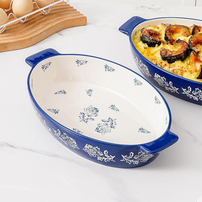 Wisenvoy Casserole Dish Baking Dish Ceramic Au Gratin Baking Dish Lasagna Pan - Image 3