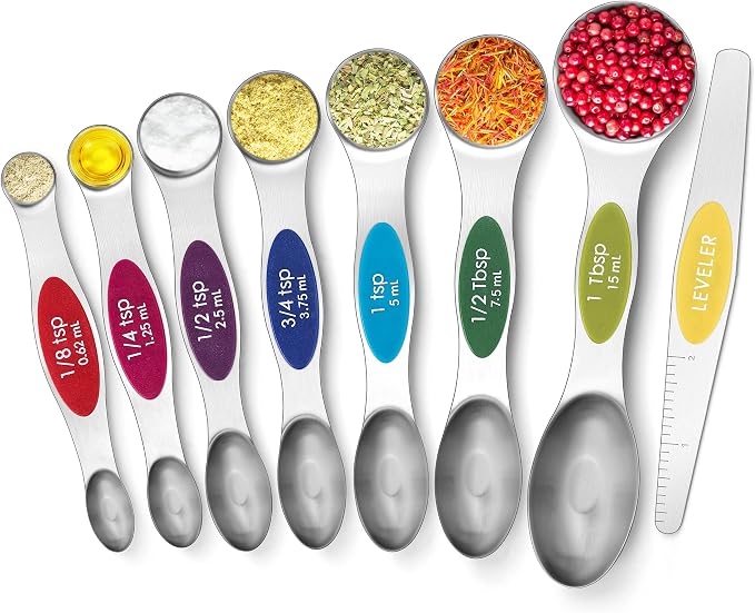 Urbanstrive Magnetic Measuring Spoons Set Stainless Steel, Dual Sided by Urbanstrive